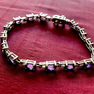 Beauty amethyst bracelet in sterling silver